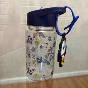 Manna Motive Reusable Sport Water Bottle, 15 Oz  With Name Tag Flip Up Straw